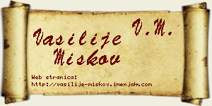 Vasilije Miškov vizit kartica